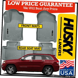 Floor Mat �n�X�L�[���C�i�[�E�F�U�[�r�[�^�[2011-15�f�������S/�O�����h�`�F���L�[�t���A�}�b�g�Z�b�g�O���[ Husky Liners Weatherbeater 2011-15 Durango / Grand Cherokee Floor Mats Set GREY �y���s�A���i�z