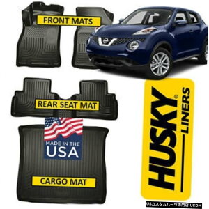 Floor Mat nXL[tgAtA}bgAJ[S}bgBLACK2011-2016YW[NɓK Husky Front  Rear Floor Mats  Rear Cargo Mat BLACK fits 2011-2016 Nissan Juke