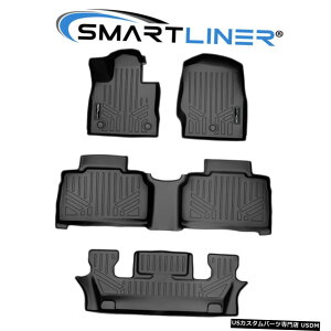 Floor Mat SMARTLINERJX^tBbgtA}bg3񃉃Ci[ZbgubN2020-2021tH[hGNXv[[ SMARTLINER Custom Fit Floor Mats 3 Row Liner Set Black 2020-2021 Ford Explorer