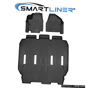Floor Mat SMARTLINER�t���A�}�b�g3��Z�b�g2017-2019�p�V�t�B�J�����2020�{�C�W���[ SMARTLINER Floor Mats 3 Rows Set Black for 2017-2019 Pacifica and 2020 Voyager �y���s�A���i�z