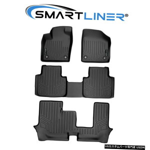 Floor Mat SMARTLINER�J�X�^���t���A�}�b�g3�񃉃C�i�[�u���b�N2018-2021�t�H���N�X���[�Q���A�g���X SMARTLINER Custom Floor Mats 3 Rows Liners Black For 2018-2021 Volkswagen Atlas �y���s�A���i�z