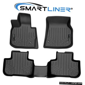 Floor Mat SMARTLINERtA}bg2񃉃Ci[ZbgubN2018-21BMW X3 / 2019-21 BMW X4 SMARTLINER Floor Mats 2 Row Liner Set Black for 2018-21 BMW X3 / 2019-21 BMW X4