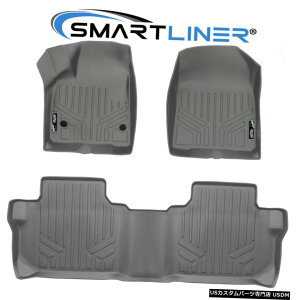 Floor Mat SMARTLINER�t���A�}�b�g���C�i�[�Z�b�g�O���[2017-2021GMC�A�J�f�B�A�x���`�V�[�g SMARTLINER Floor Mats Liner Set Grey For 2017-2021 GMC Acadia Bench Seats �y���s�A���i�z