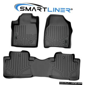 Floor Mat SMARTLINER�J�X�^���t�B�b�g�t���A�}�b�g���C�i�[�Z�b�g2009-2015�z���_�p�C���b�g SMARTLINER Custom Fit Floor Mat Liner Set For 2009-2015 Honda Pilot �y���s�A���i�z