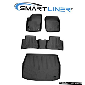 Floor Mat SMARTLINERtA}bg2ZbgƃJ[SCi[ubN2018-2021g^C-HR SMARTLINER Floor Mats 2 Row Set And Cargo Liner Black For 2018-2021 Toyota C-HR