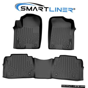 Floor Mat SMARTLINER�t���A�}�b�g���C�i�[�Z�b�g�u���b�N�i�A���}�_�p�j-QX56-QX80�o�P�b�g�V�[�g�t�� SMARTLINER Floor Mats Liner Set Black For Armada - QX56 - QX80 W/ Bucket Seats �y���s�A���i�z