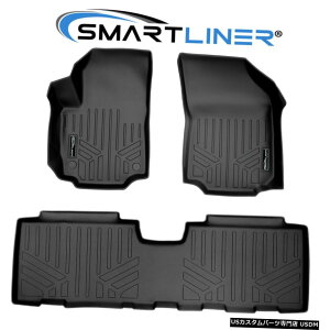 Floor Mat SMARTLINER�J�X�^���t�B�b�g2��u���b�N�t���A�}�b�g���C�i�[�Z�b�g2018-2021GMC�e���C�� SMARTLINER Custom Fit 2 Row Black Floor Mat Liner Set For 2018-2021 GMC Terrain �y���s�A���i�z