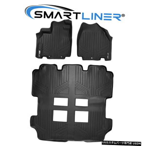 Floor Mat SMARTLINERSV^JX^tA}bgCi[i3jIfbZCpubNZbg SMARTLINER All Weather Custom Floor Mats Liner (3 Row) Set Black For Odyssey