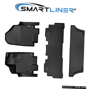 Floor Mat SMARTLINERJX^tA}bg3񃉃Ci[ubN2018-2021z_IfbZC SMARTLINER Custom Floor Mats 3 Rows Liners Black For 2018-2021 Honda Odyssey