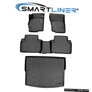 Floor Mat SMARTLINERtA}bgƃJ[SCi[GNvXNX2018-2020pɍɐݒ SMARTLINER Floor Mats And Cargo Liner Set Black For Eclipse Cross 2018-2020