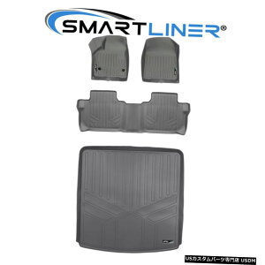 Floor Mat SMARTLINER�t���A�}�b�g�J�[�S���C�i�[�Z�b�g�O���[2017-2021GMC�A�J�f�B�A�x���`�V�[�g SMARTLINER Floor Mats Cargo Liner Set Grey For 2017-2021 GMC Acadia Bench Seats �y���s�A���i�z