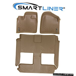 Floor Mat SMARTLINERtA}bgZbg^OhLo/^EJg[2008-2019 SMARTLINER Floor Mats Set Tan For Grand Caravan / Town Country 2008-2019