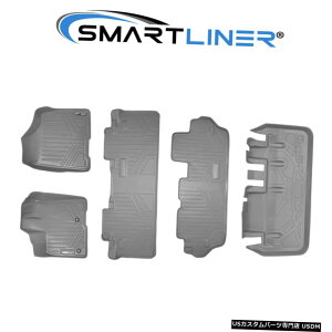 Floor Mat SMARTLINER�t���A�}�b�g�i3��j�J�[�S���C�i�[�O���[2013-2020�V�G�i8�ȕt�� SMARTLINER Floor Mats (3 Rows) Cargo Liner Grey For 2013-2020 Sienna W/ 8 Seats �y���s�A���i�z