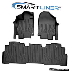 Floor Mat SMARTLINERI[EFU[tA}bgCi[ubN2018-2021z_IfbZC SMARTLINER All Weather Floor Mats Liners Black For 2018-2021 Honda Odyssey