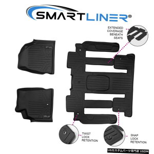 Floor Mat SMARTLINERJX^tBbgtA}bg3Zbggo[X/GN[u/AJfBApubN SMARTLINER Custom Fit Floor Mats 3 Row Set Black For Traverse/Enclave/Acadia