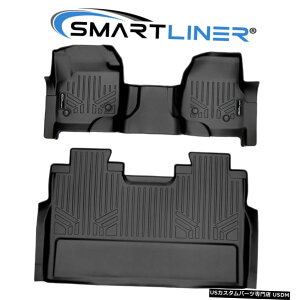Floor Mat SMARTLINERtA}bgZbg17-20SDN[prj[tA2ڃx`V[g SMARTLINER Floor Mats Set for 17-20 SD Crew With Vinyl Floor 2nd Row Bench Seat