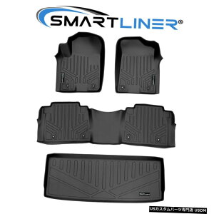 Floor Mat SMARTLINERtA}bgZbgƃA}_pJ[SCi[ubN-QX56-QX80 SMARTLINER Floor Mats Set And Cargo Liner Black For Armada - QX56 - QX80