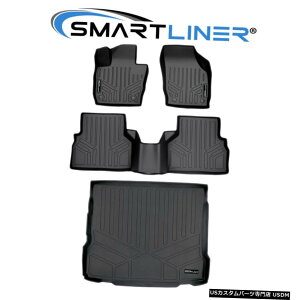 Floor Mat SMARTLINERtA}bgƃJ[SCi[2015-2018AEfBQ3pɍɐݒ SMARTLINER Floor Mats And Cargo Liner Set Black For 2015-2018 Audi Q3
