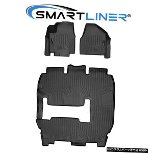 Floor Mat SMARTLINER�t���A�}�b�g3��Z�b�g�u���b�NforPacifica L 2017-2021��20-21 Voyager SMARTLINER Floor Mats 3 Rows Set Black for Pacifica L 2017-2021  20-21 Voyager �y���s�A���i�z