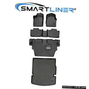 Floor Mat SMARTLINER�t���A�}�b�g3��/ 2��ڂ̌��̃J�[�S���C�i�[�f�������S13-16�p�u���b�N SMARTLINER Floor Mats 3 Rows/Cargo Liner Behind 2nd Row Black For Durango 13-16 �y���s�A���i�z