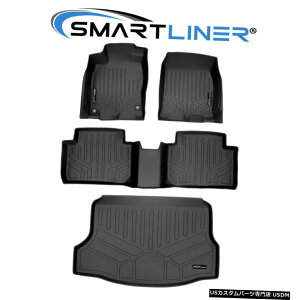 Floor Mat SMARTLINERtA}bgJ[SCi[ZbgubN2017-2021z_VrbN^CvR SMARTLINER Floor Mats  Cargo Liner Set Black for 2017-2021 Honda Civic Type R