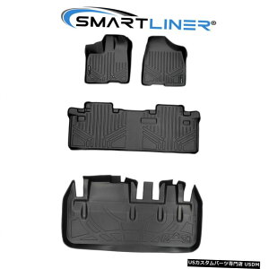 Floor Mat SMARTLINERtA}bgZbgJ[SCi[ubN2011-2012VGi8q SMARTLINER Floor Mats Set Cargo Liner Black For 2011-2012 Sienna 8 Passenger