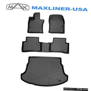 Floor Mat SMARTLINERJX^tBbgtA}bgJ[SCi[ZbgubN2019-2021NTXUX SMARTLINER Custom Fit Floor Mats  Cargo Liner Set Black for 2019-2021 Lexus UX