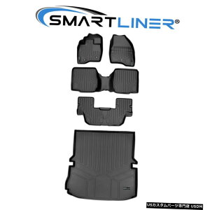 Floor Mat SMARTLINER�t���A�}�b�g�i3��j�Z�b�g����уG�N�X�v���[���[�p�J�[�S���C�i�[�u���b�N11-14 SMARTLINER Floor Mats (3 Row) Set And Cargo Liner Black For Explorer 11-14 �y���s�A���i�z