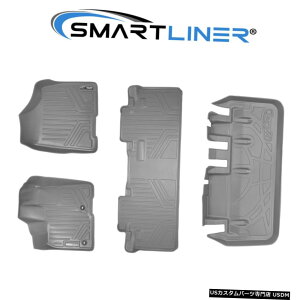 Floor Mat 2013-2020�V�G�i8��q�pSMARTLINER�t���A�}�b�g�ƃJ�[�S���C�i�[�O���[�Z�b�g SMARTLINER Floor Mats And Cargo Liner Grey Set For 2013-2020 Sienna 8 Passenger �y���s�A���i�z