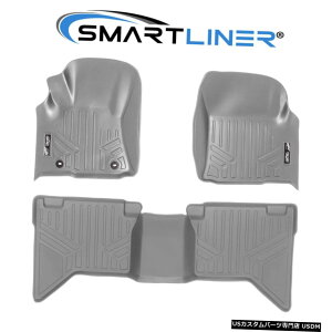 Floor Mat SMARTLINER�n�C���b�N�X���{2015-2018�R���v���[�g�Z�b�g�O���[�̑S�V��^�t���A�}�b�g SMARTLINER All Weather Floor Mats For Hilux Revo 2015-2018 Complete Set Grey �y���s�A���i�z