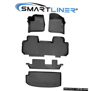 Floor Mat SMARTLINERtA}bgJ[SCi[ubN18-20go[XW / 2ڃx`V[g SMARTLINER Floor Mats Cargo Liner Black For 18-20 Traverse W/ 2nd Row Bench Seat