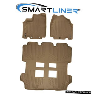 Floor Mat SMARTLINERSV^JX^tA}bg^i3j11-17z_IfbZC SMARTLINER All Weather Custom Floor Mats Tan (3 Rows) For 11-17 Honda Odyssey