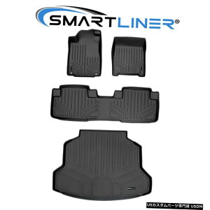 Floor Mat SMARTLINER�I�[���E�F�U�[�t���A�}�b�g�ƃJ�[�S���C�i�[�Z�b�g�u���b�N�z���_CR-V12-16 SMARTLINER All Weather Floor Mats And Cargo Liner Set Black For Honda CR-V 12-16 �y���s�A���i�z