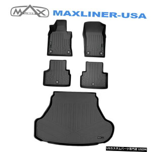 Floor Mat SMARTLINER 2tA}bgJ[SCi[Zbg2018-21 Q50 3.0tw /XyA^C SMARTLINER 2 Row Floor Mats  Cargo Liner Set for 2018-21 Q50 3.0t w/ Spare Tire