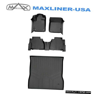 Floor Mat SMARTLINERtA}bgZbgi2jƃJ[SCi[ubN2012-2021ZRCA SMARTLINER Floor Mats Set (2 Rows) And Cargo Liner Black For 2012-2021 Sequoia