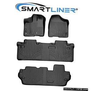 Floor Mat SMARTLINER�I�[���E�F�U�[�t���A�}�b�g2013-2020�V�G�i8�l�p3��Z�b�g SMARTLINER All Weather Floor Mats 3 Row Set For 2013-2020 Sienna 8 Passenger �y���s�A���i�z