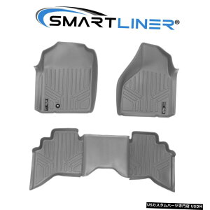 Floor Mat SMARTLINER�J�X�^���O���[�t���A�}�b�g�Z�b�g02-08����1500 / 03-09 2500/3500�N���b�h�L���u SMARTLINER Custom Grey Floor Mat Set for 02-08 Ram 1500/03-09 2500/3500 Quad Cab �y���s�A���i�z