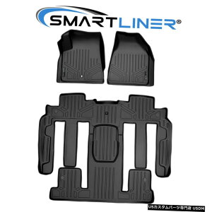 Floor Mat SMARTLINER�J�X�^���t���A�}�b�g3��Z�b�g�u���b�N�G���N���[�u/�A�J�f�B�A/ Outlook SMARTLINER Custom Floor Mats 3 Row Set Black For Enclave / Acadia / Outlook �y���s�A���i�z