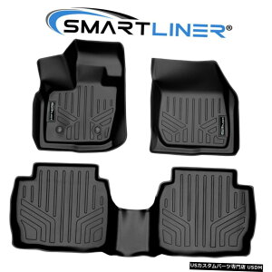 Floor Mat 2017-20 Fusion / 17-20�����J�[��MKZ�R���v���[�g�Z�b�g�pSMARTLINER�t���A�}�b�g�i�u���b�N�j SMARTLINER Floor Mats for 2017-20 Fusion/ 17-20 Lincoln MKZ Complete Set (Black) �y���s�A���i�z