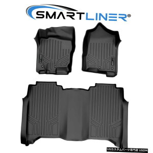 Floor Mat SMARTLINER�t���A�}�b�g�u���b�N17-21�^�C�^��/ 16-21�^�C�^��XD�N���[�L���u�x���`�V�[�g SMARTLINER Floor Mats Black for 17-21 Titan/16-21 Titan XD Crew Cab Bench Seat