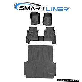 Floor Mat 2列5フィートベッドライナーセットブラック2020-2021グラディエーター用SMARTLINERフロアマット SMARTLINER Floor Mats for 2 Rows and 5ft Bed Liner Set Black 2020-2021 Gladiator
