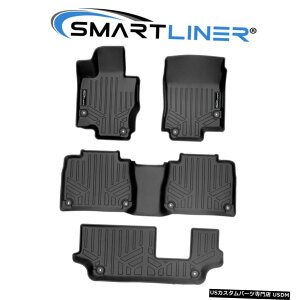 Floor Mat SMARTLINER�t���A�}�b�g3�񃉃C�i�[�Z�b�g�u���b�N�i20-21 GLE�N���X7/8��q�p�j SMARTLINER Floor Mats 3 Row Liner Set Black for 20-21 GLE-Class 7/8 Passenger �y���s�A���i�z