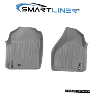 Floor Mat SMARTLINER�J�X�^���t�B�b�g�t���A�}�b�g���C�i�[1��ڃO���[02-09�_�b�W���� SMARTLINER Custom Fit Floor Mats Liners 1st Row Grey For 02-09 Dodge Ram �y���s�A���i�z