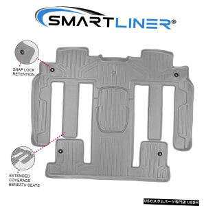Floor Mat SMARTLINER�J�X�^���t���A�}�b�g���C�i�[2���/ 3��ڃO���[�g���o�[�X�G���N���[�u�A�J�f�B�A SMARTLINER Custom Floor Mats Liner 2nd/3rd Row Grey For Traverse Enclave Acadia �y���s�A���i�z