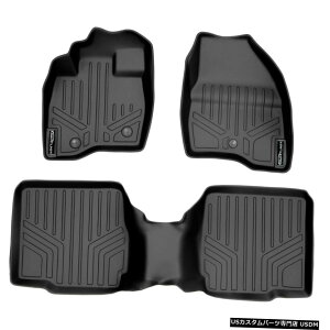 Floor Mat Smartliner�J�X�^���t���A�}�b�g�Z�b�g2017-19�G�N�X�v���[���[2��ڃR���\�[���t�� Smartliner Custom Floor Mats Set Black for 2017-19 Explorer W/ 2nd Row Console �y���s�A���i�z