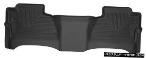 Floor Mat 2014-18Vo[h/VGN[pnXL[X-ActR^[A[tA}bgubN Husky X-Act Contour Rear Row Floor Mat Black for 2014-18 Silverado/Sierra Crew