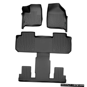 Floor Mat Maxliner�J�X�^���t�B�b�g�t���A�}�b�g3��Z�b�g�u���b�N2018-2021�r���C�b�N�G���N���[�u Maxliner Custom Fit Floor Mats 3 Row Set Black For 2018-2021 Buick Enclave �y���s�A���i�z