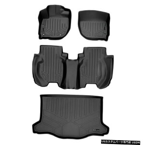 Floor Mat SmartlinerJX^tBbgtA}bgƃJ[SCi[ZbgubN15-20z_tBbg Smartliner Custom Fit Floor Mats And Cargo Liner Set Black for 15-20 Honda Fit