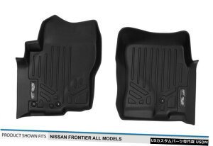Floor Mat YteBA2008-2020ptA}bg1ڃubNgCCi[ Floor Mats First Row Black Tray Liners For Nissan Frontier 2008-2020