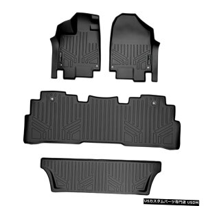 Floor Mat MaxlinerJX^tA}bg3񃉃Ci[ubN2018-2021z_IfbZC Maxliner Custom Floor Mats 3 Rows Liners Black For 2018-2021 Honda Odyssey